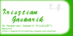 krisztian gasparik business card